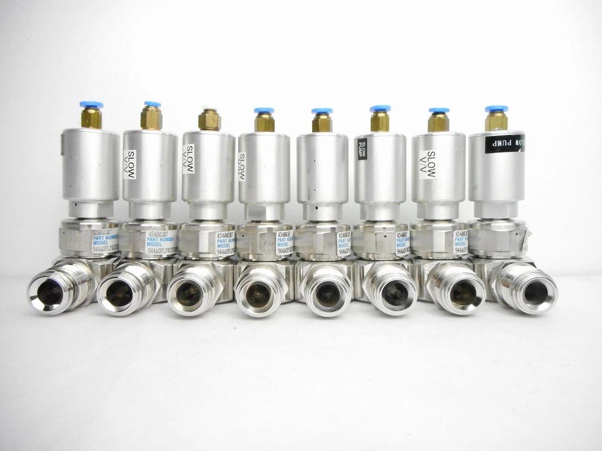 Used Parker 45400307 Diaphragm Valve 944AOPLPNCSFS8MF Reseller Lot of 8 Used Working