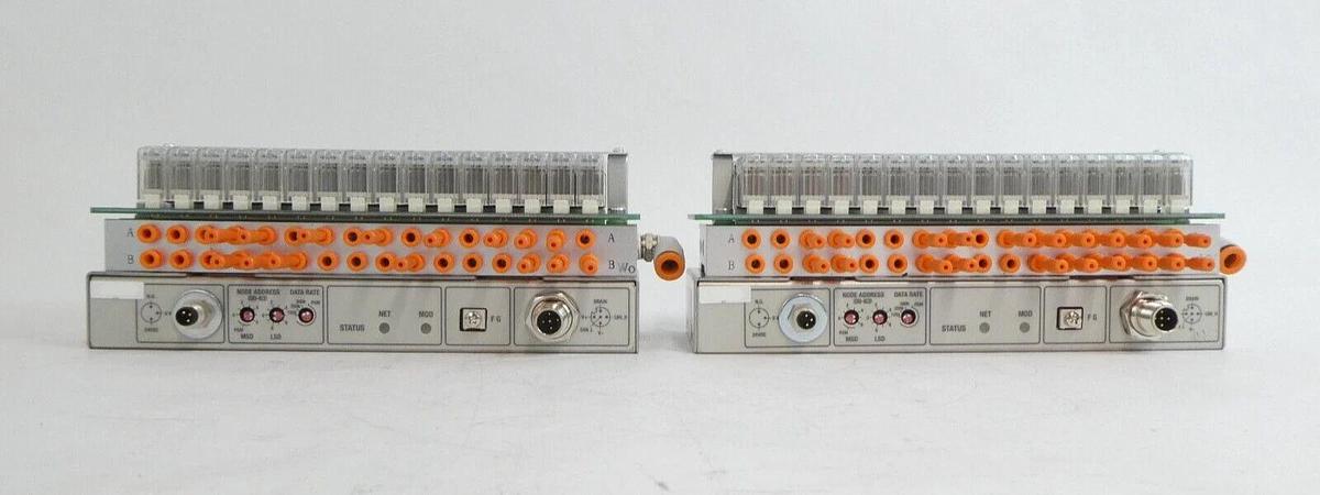 Used SMC IN587-16 16-Port Pneumatic Manifold Assembly Reseller Lot of 6 Working