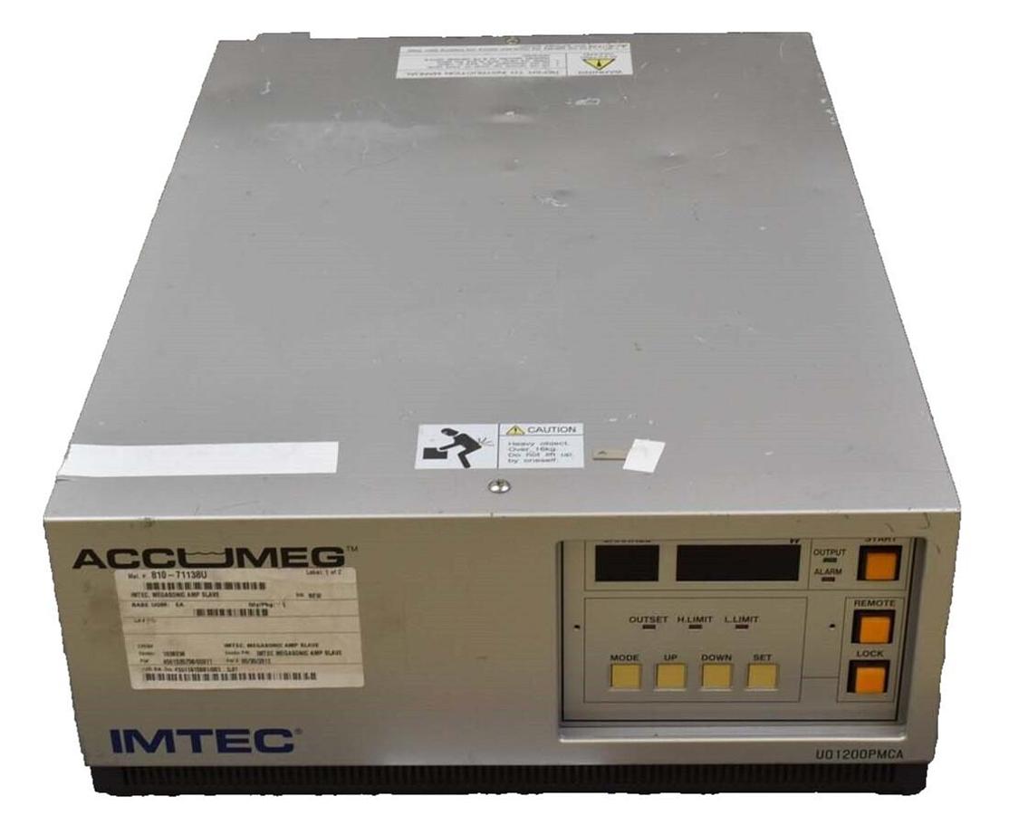 Used Kokusai Electric UO1200PMCA Ultrasonic Generator IMTEC Accumeg 10-0060654 Spare