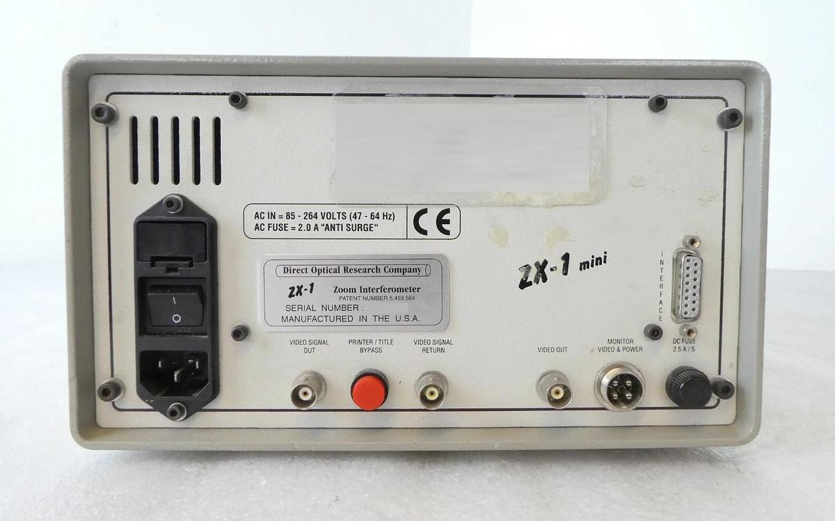 Used Direct Optical Reseach Company 2X-1 mini Zoom Interferometer Working Surplus