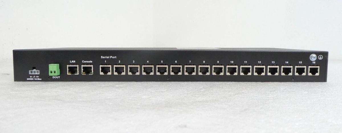 Used Moxa NPort 6650-16 16-Port Terminal Server AMAT 0190-44197 Working Surplus