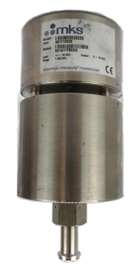 Used MKS Instruments 631A11TBEH3 Baratron Pressure Transducer Type 631 Working As-Is
