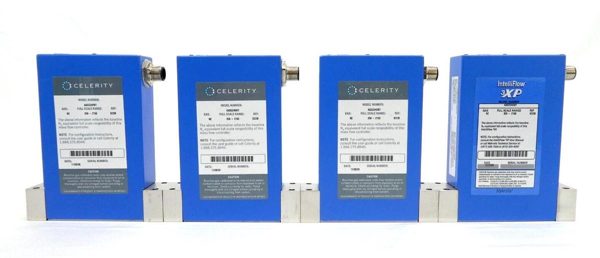 Used Celerity Mykrolis IN3XP Mass Flow Controller MFC AASGD40W1 AARGD40W1 Lot of 7