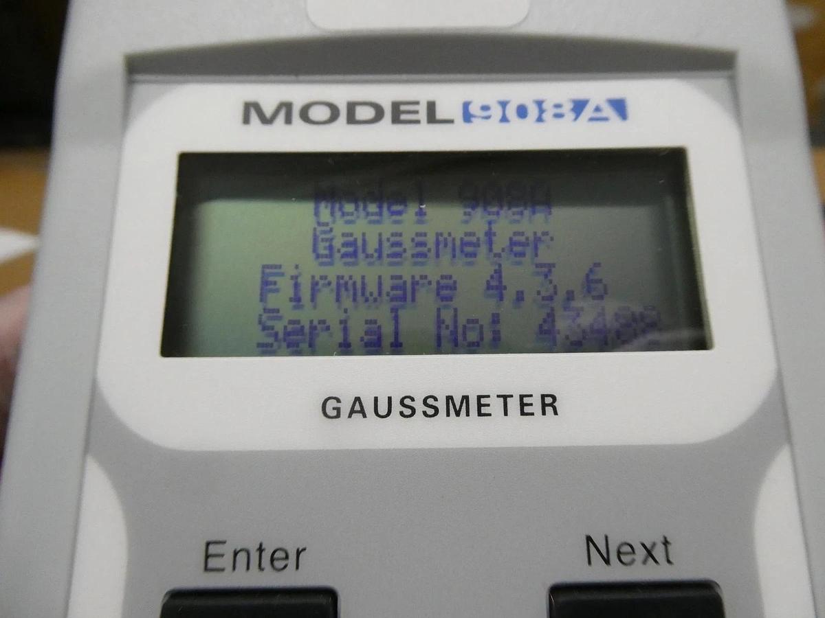 Used Magnetic Instrumentation 908A Microprocessor Controlled Gaussmeter Working