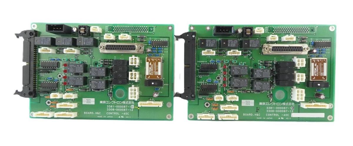 Used TEL Tokyo Electron 3381-000087-12 H&C Control PCB 3308-000087-12 Lot of 2 Spare