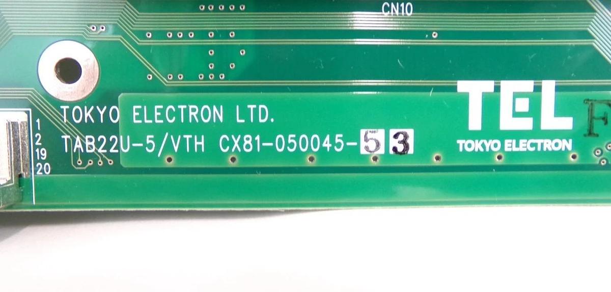 TEL Tokyo Electron CX81-050045-53 PCB Assembly TAB22U-5/VTH New