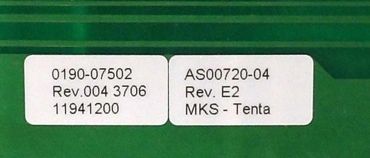 Used MKS Instruments TeNTA AS00720-04 Power Supply PCB Card AMAT 0190-07502 Lot of 2