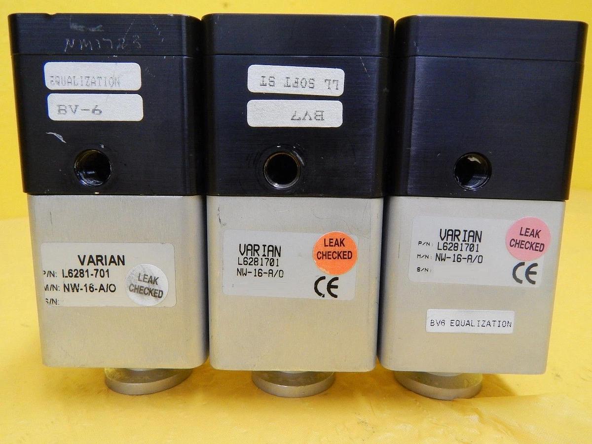 Used Varian L6281701 Pneumatic Angle Valve NW-16-A/0 L6281-701 Lot of 3 VSEA Working