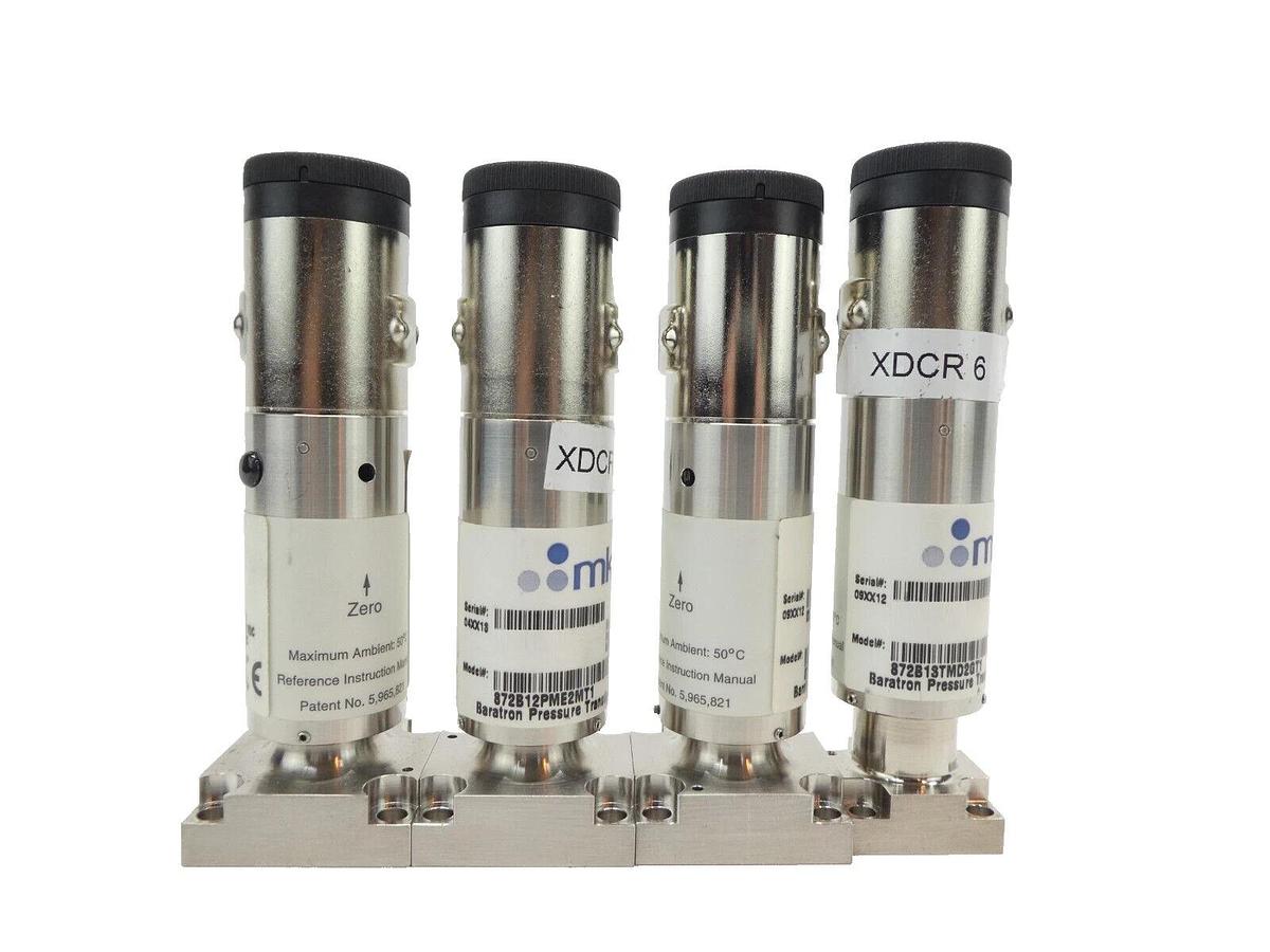 Used MKS Instruments 852B 872B Baratron Pressure Transducer Reseller Lot of 4 Working
