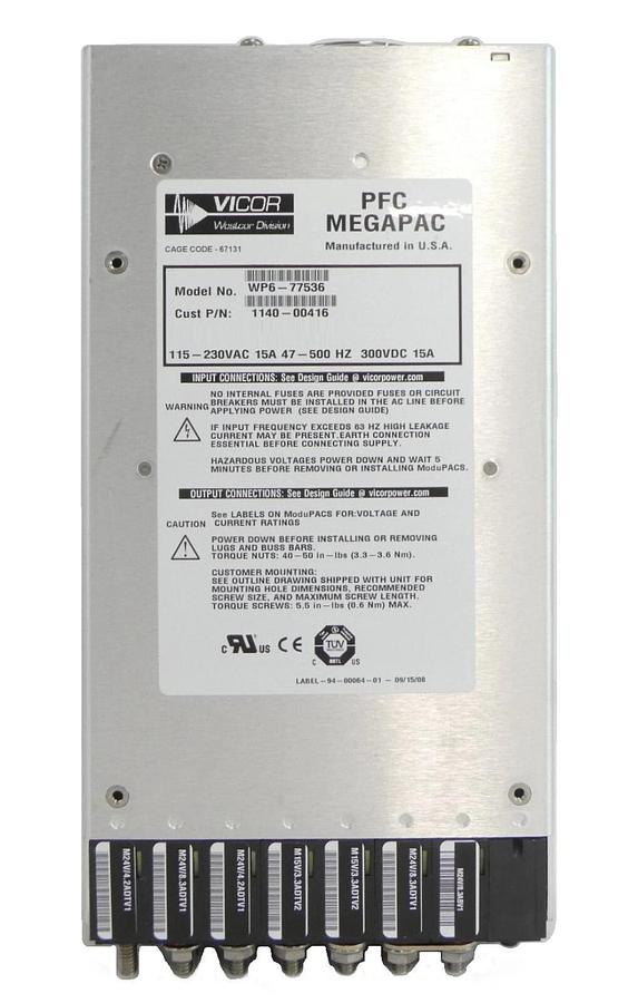 Used Vicor WP6-77536 Power Supply MegaPAC AMAT Applied Materials 1140-00416 Working