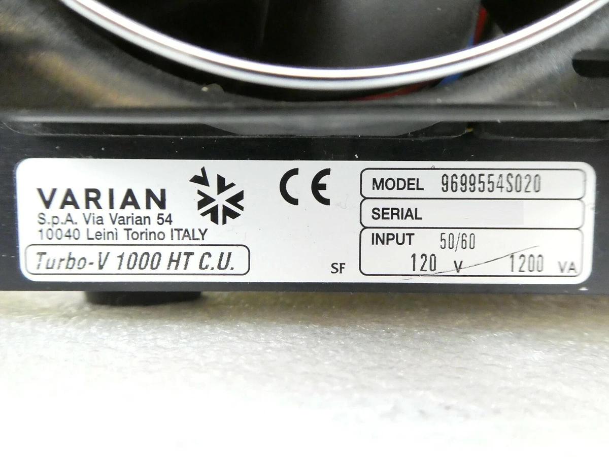 Used Turbo-V 1000HT Varian 9699554S020 Turbomolecular Pump Controller eS31 Working