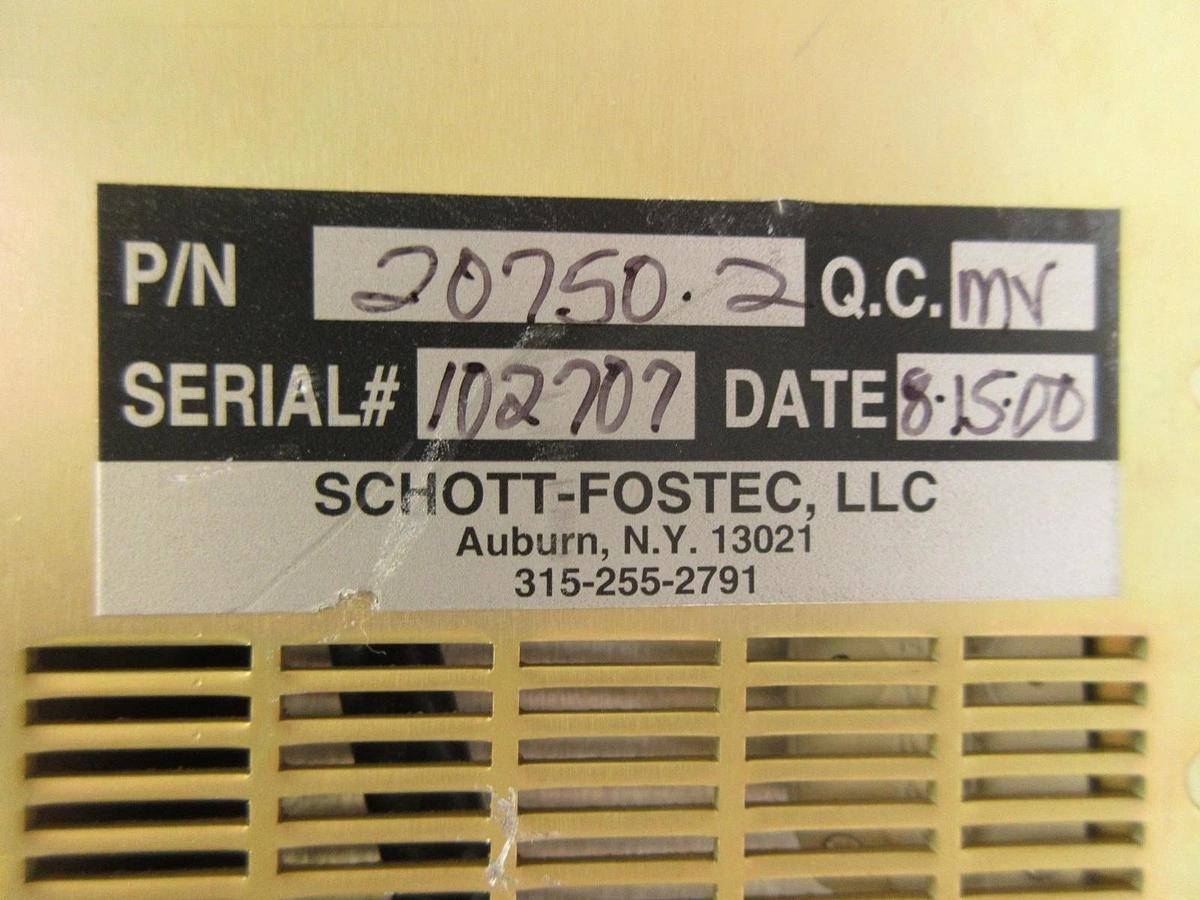 Used Schott-Fostec 20750-2 Fiber Optic Light Source DCRII Nikon NSR-S307E DUV Used