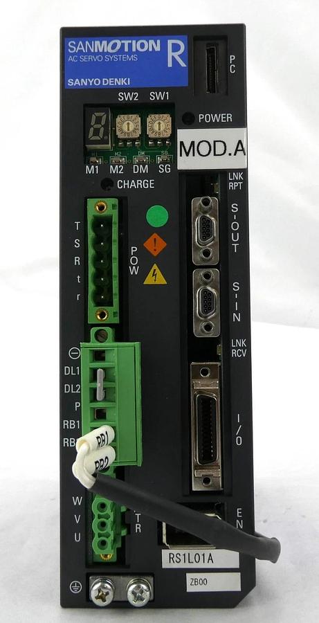 Used Sanyo Denki RS1L01AZB00A02 Servo Drive SANMOTION R Reseller Lot of 2 Working