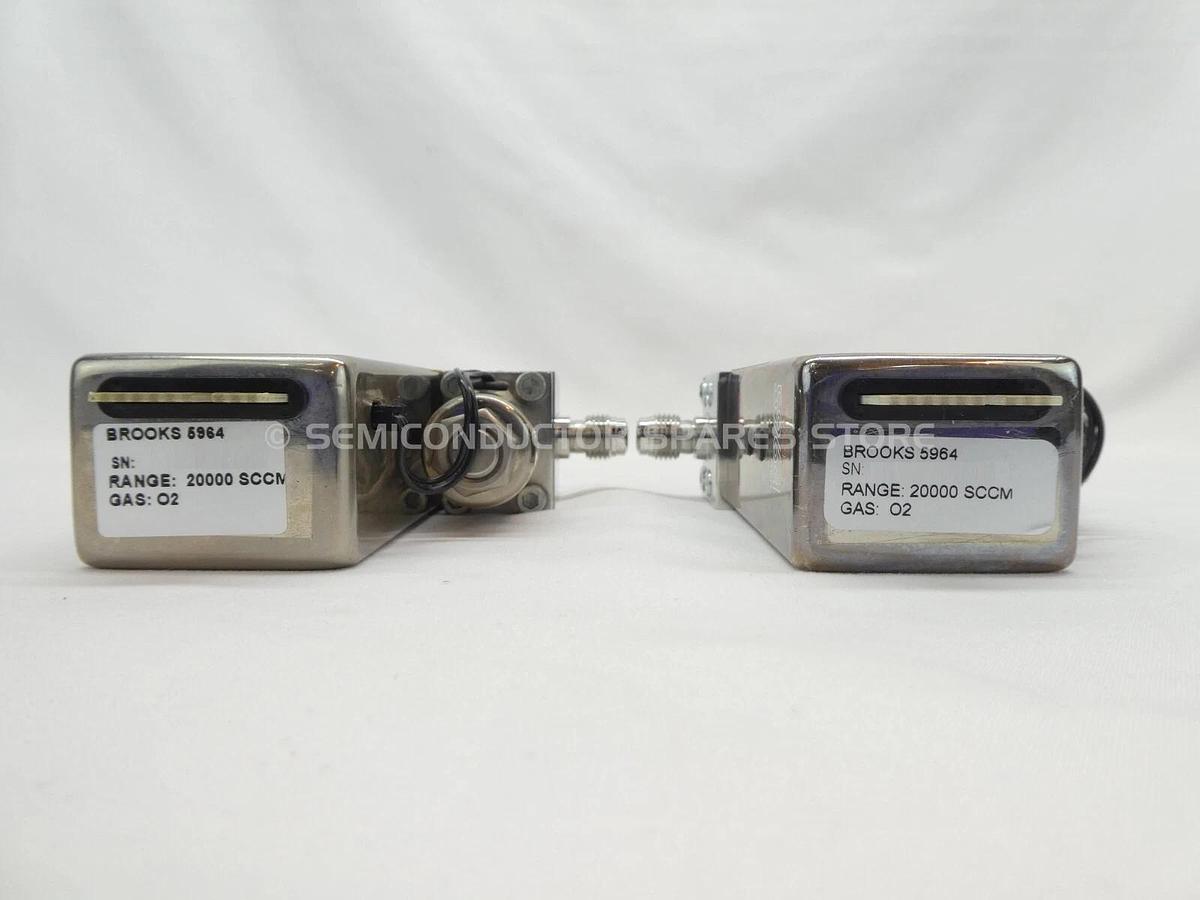 Refurbished Brooks 5964 Mass Flow Controller MFC 20000 SCCM O2 Lot of 2 OEM Refurbished