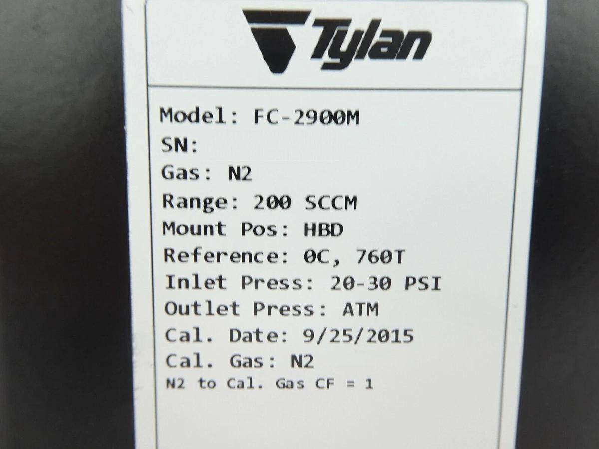 Refurbished Tylan FC-2900M Mass Flow Controller MFC 200 SCCM N2 2900 Series Refurbished