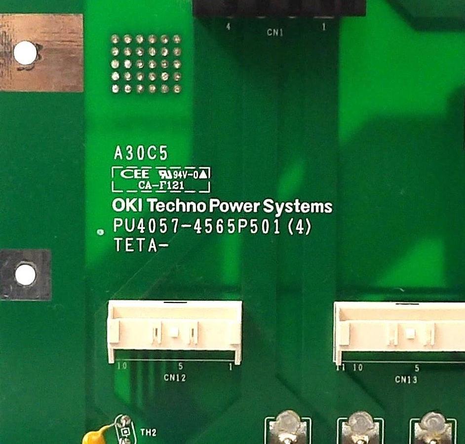 Used OKI Techno Power Systems PU4057-4565P01 (4) Fuse Panel PCB Working