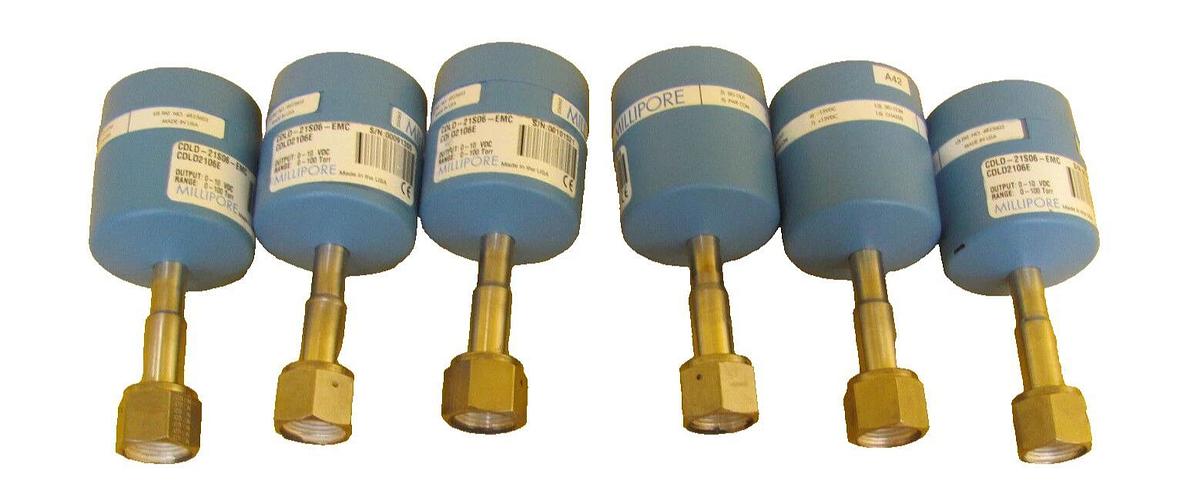 Used Millipore CDLD-21S06-EMC Baratron Capacitance Gauge CDLD2106E Reseller Lot of 6