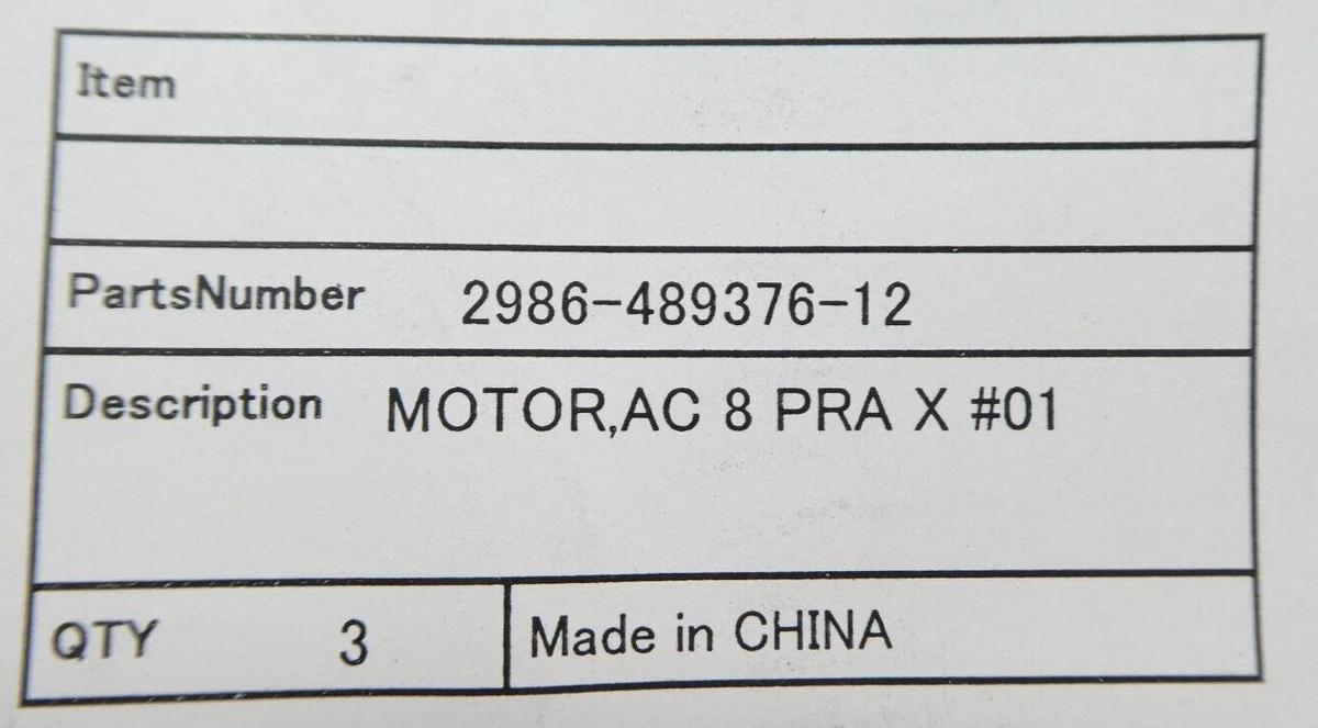Panasonic MHMF5AZL2N2 AC Servo Motor TEL 2986-489376-12 Reseller Lot of 3 New