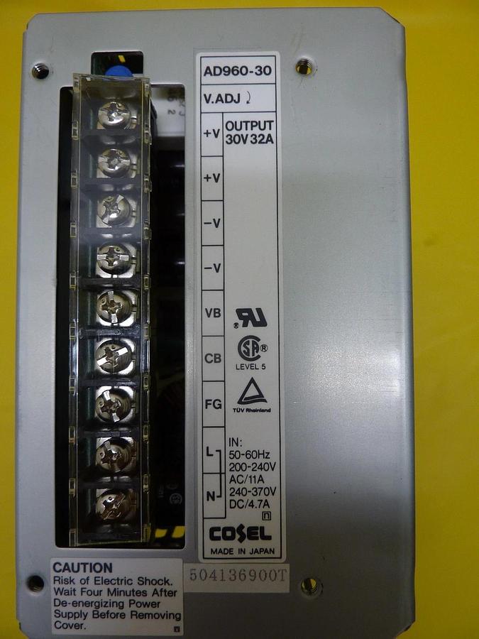 Used Cosel 504136900T AC/DC Adjustable Voltage Power Supply AD960-30 Used Working