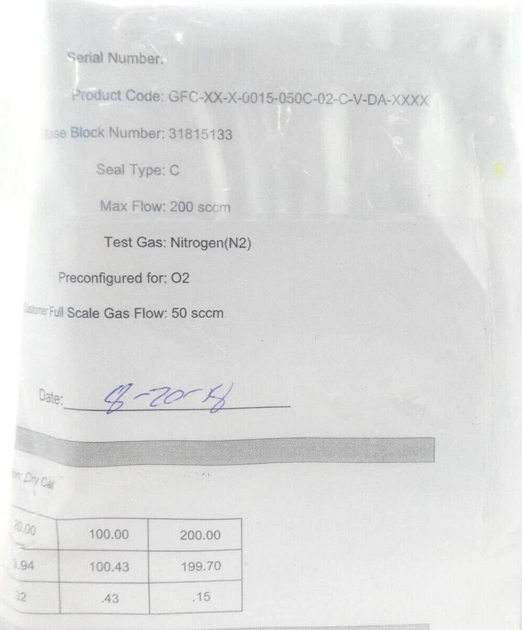 Pivotal 32-02154 Mass Flow Controller MFC 50 SCCM O2 0190-47774 Lot of 3 New