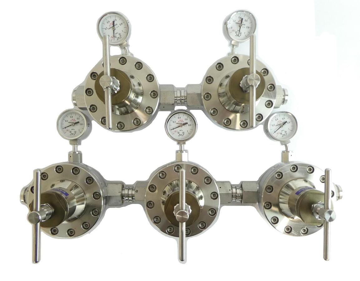 Used Yutaka LM1SSB-3W-022R-2AF2AF-QG Pressure Regulator LM1 Series Lot of 5 As-Is
