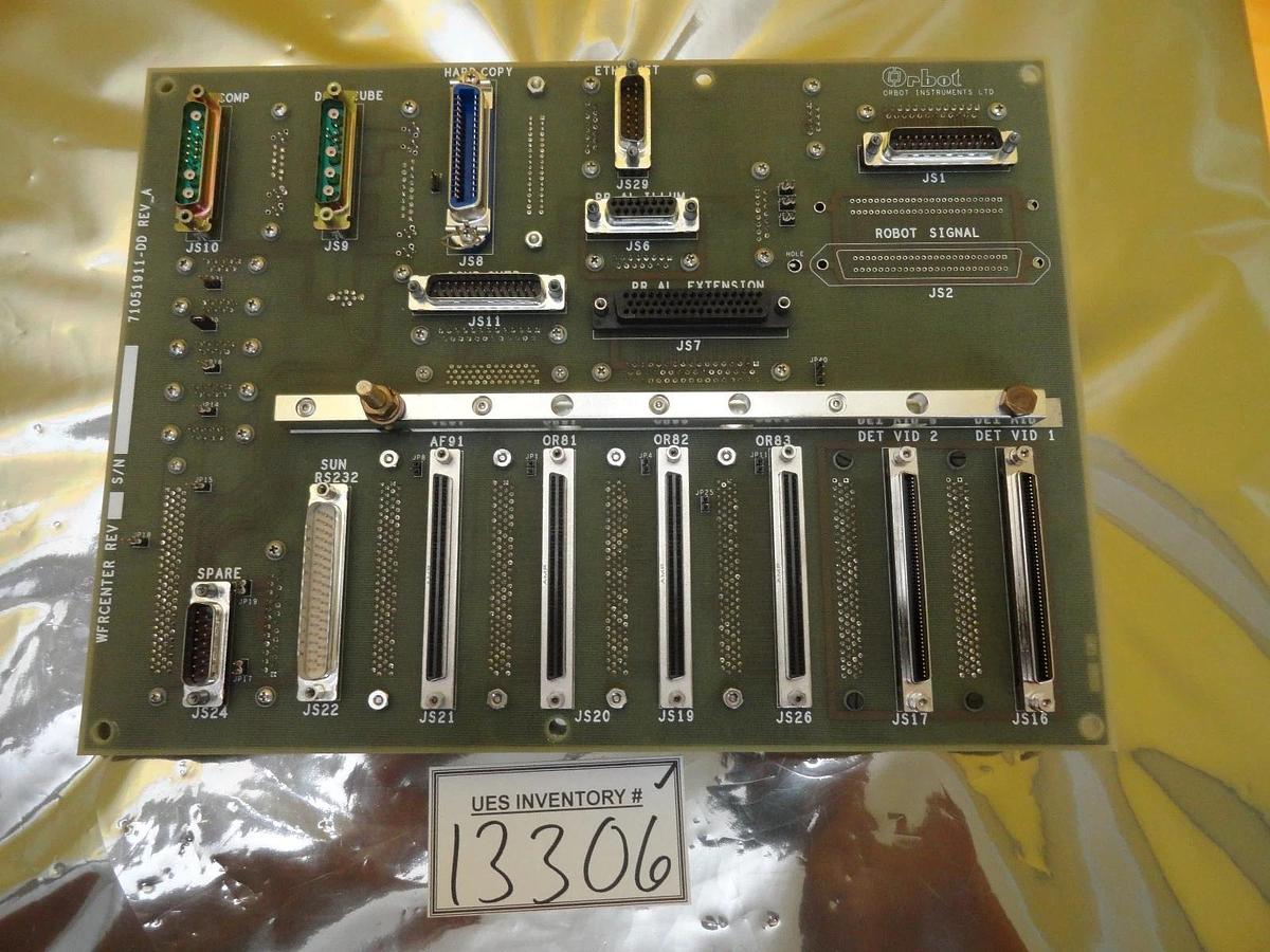 Used Orbot Instruments 71051911-DD WFRCENTER Backplane PCB Board AMAT WF 720 Used