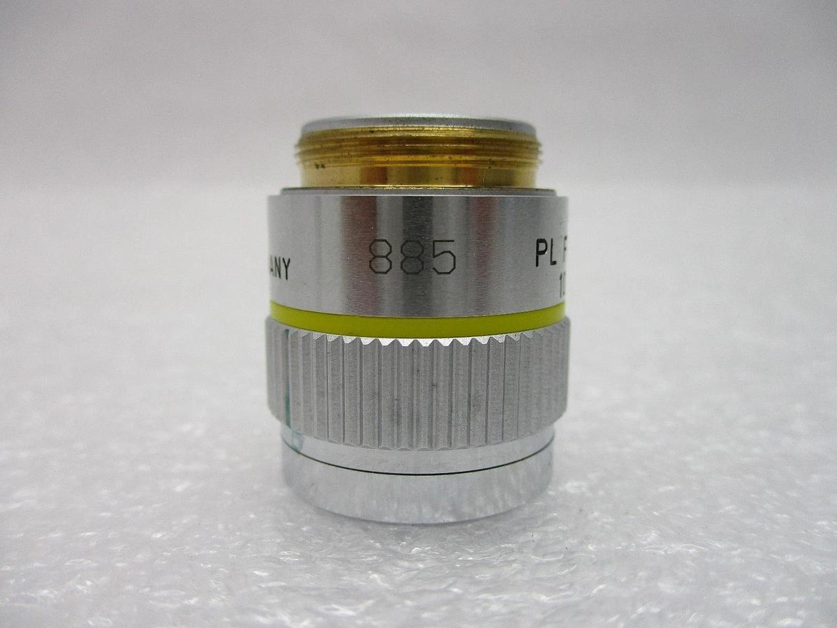 Used Leica 567050 Microscope Objective PL Fluotar 10x/0.25 ∞/- with Sleeve Working