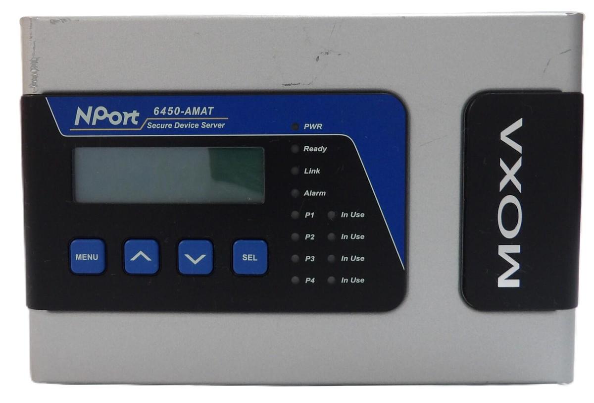 Used Moxa NPort 6450-AMAT Secure Device Server Module Working