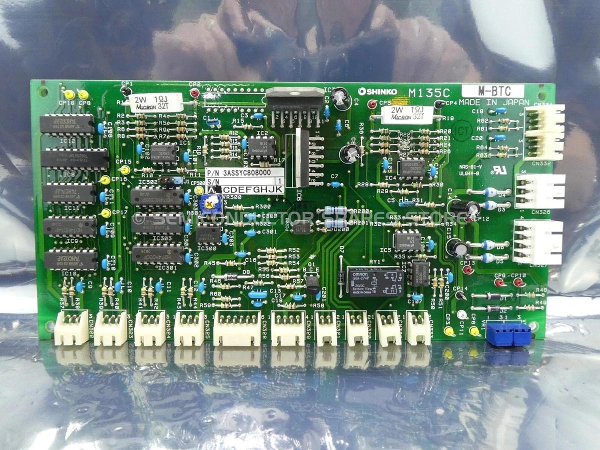 Used Shinko Electric 3ASSYC808000 PCB M-BTC M135C Reseller Lot of 3 Working Surplus