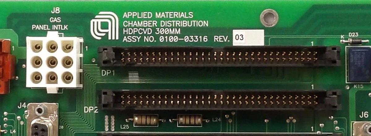 Used AMAT Applied Materials 0100-03316 Chamber Distribution HDPCVD 300mm PCB Working