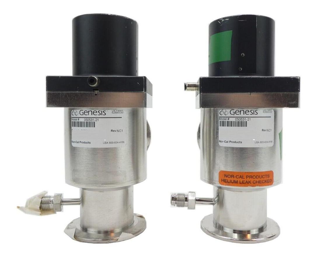 Used Nor-Cal 050531-21 Pneumatic Angle Valve Genesis Reseller Lot of 2 Working Spare
