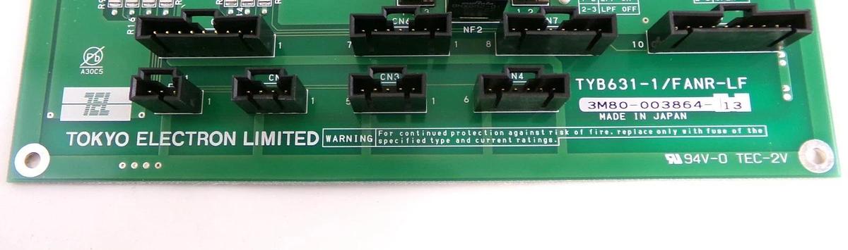 TEL Tokyo Electron 3M80-003864-13 Interface PCB TYB631-1/FANR-LF New Surplus