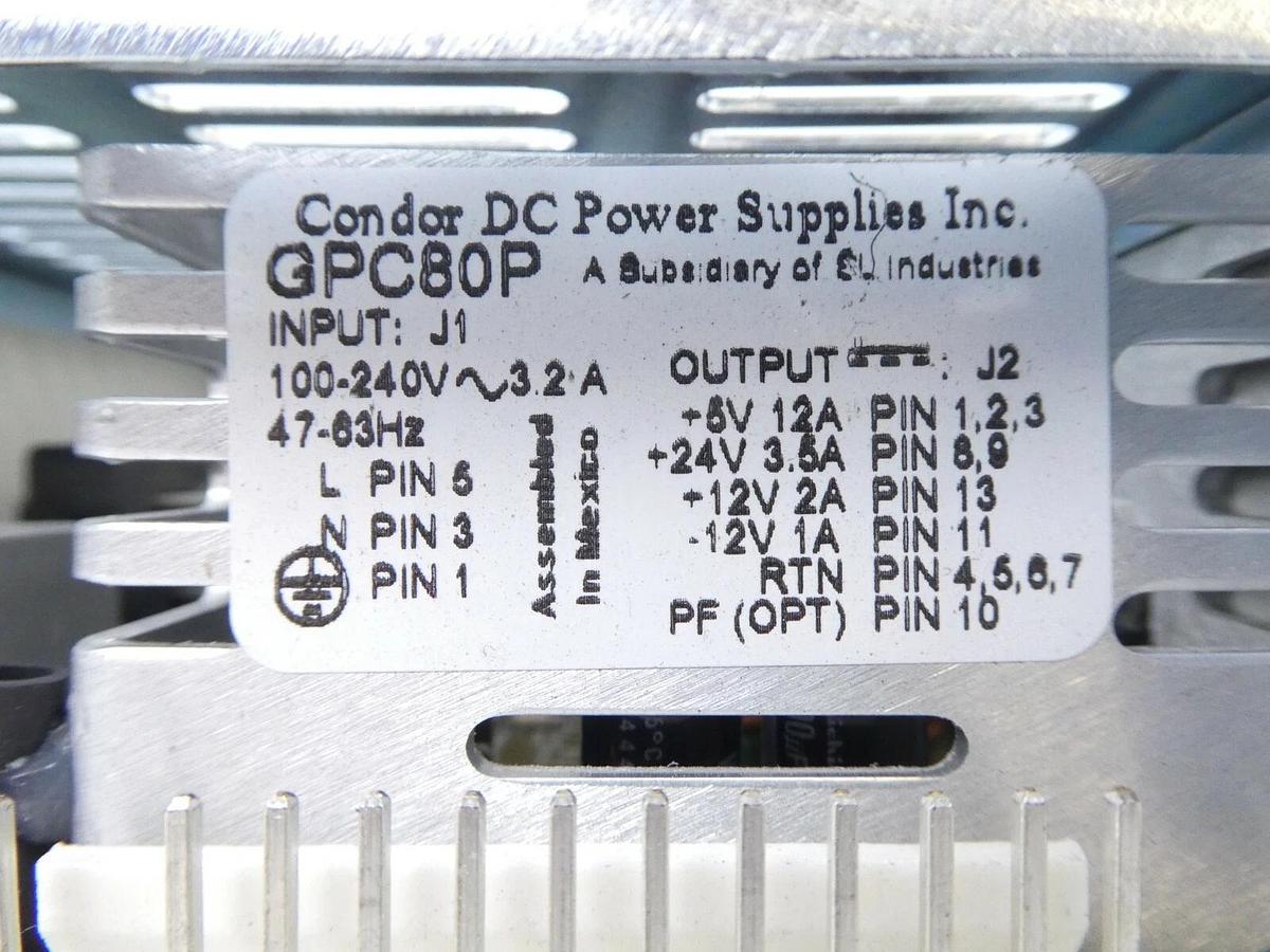 Used Condor 02-32117-0001 Power Supply GPC80P Rev. C 065-16364 Working Spare
