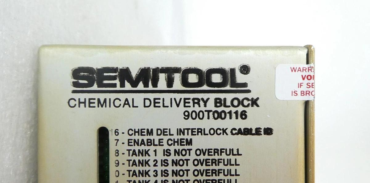 Used Semitool 900T0116-503 Millennium Chemical Delivery Block Module 23892 Working