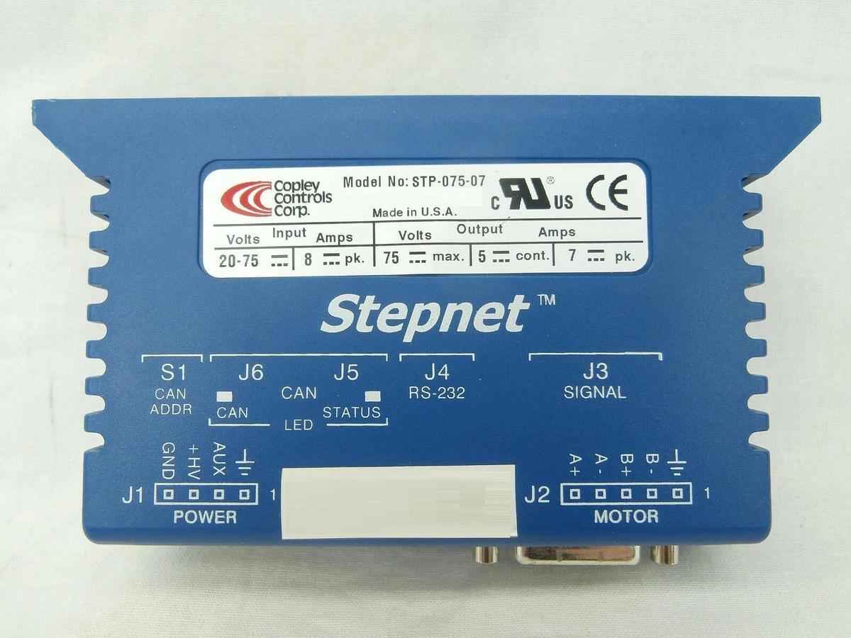 Used Copley Controls STP-075-07 Stepper Motor Drive Stepnet Used Working