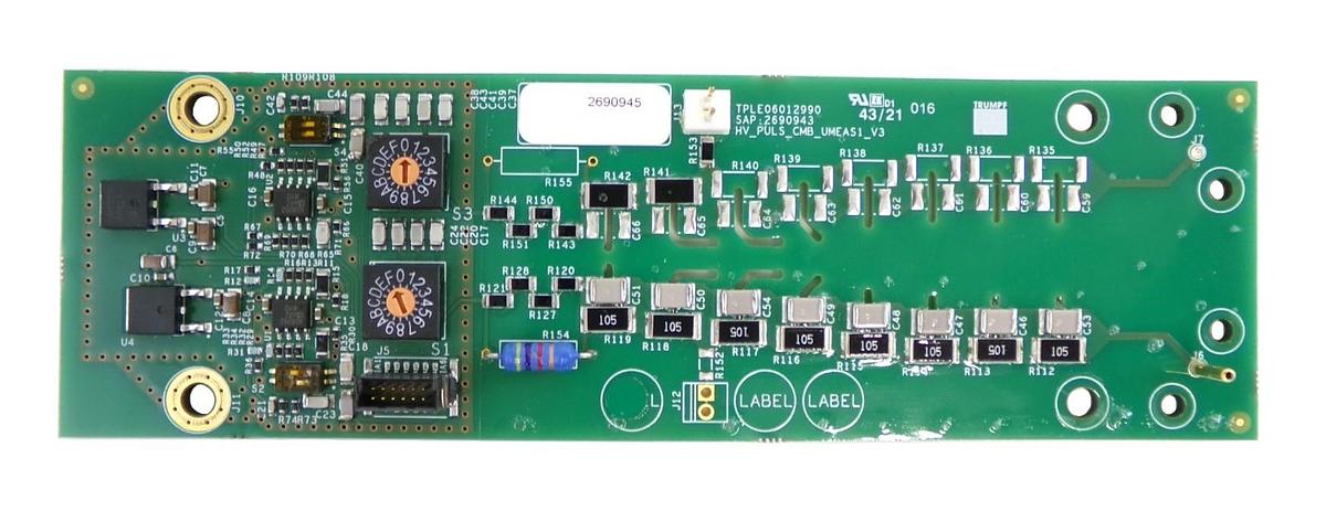 Used Trumpf Huttinger 2690945 PCB HV PULS CMB UMEAS1 V3 TruPlasma HV Pulse 35 Working