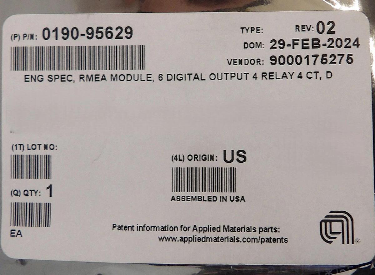 AMAT Applied Materials 0190-95629 RMEA Module Lot of 2 New Surplus