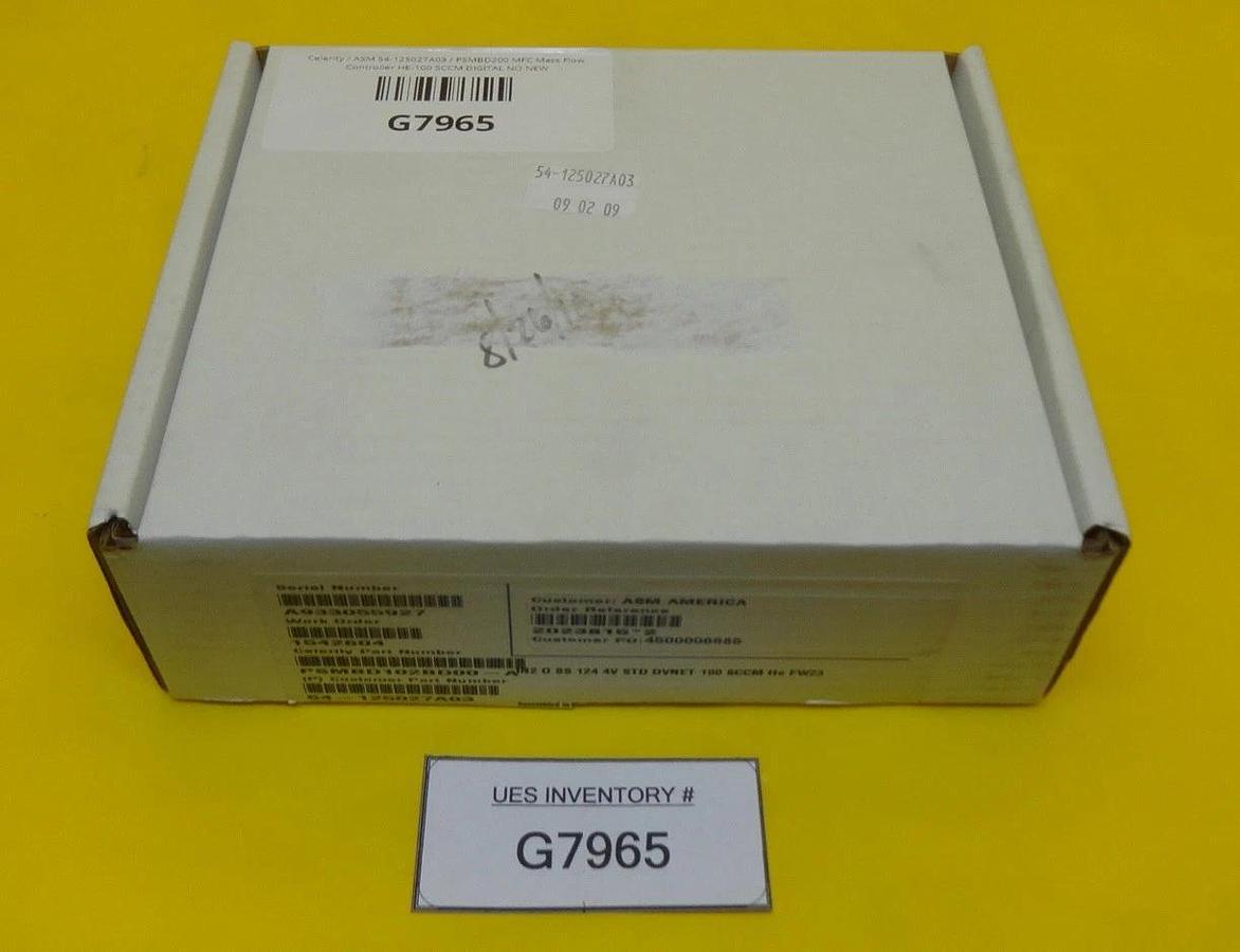 Used Celerity PSMBD200 Mass Flow Controller MFC 54-125027A03 IN2 100 SCCM He New