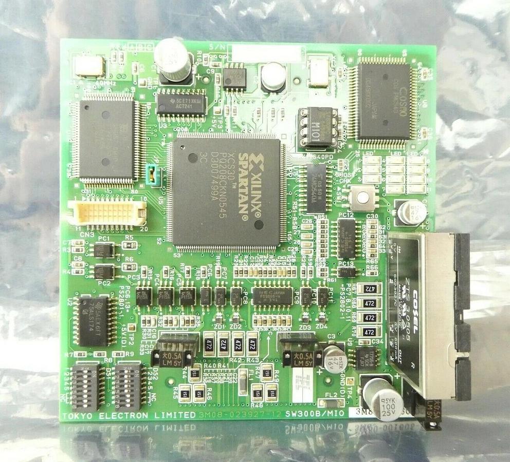 Used TEL Tokyo Electron 3M80-001605-11 Input/Output PCB SW300B/MIO Trias CVD Working
