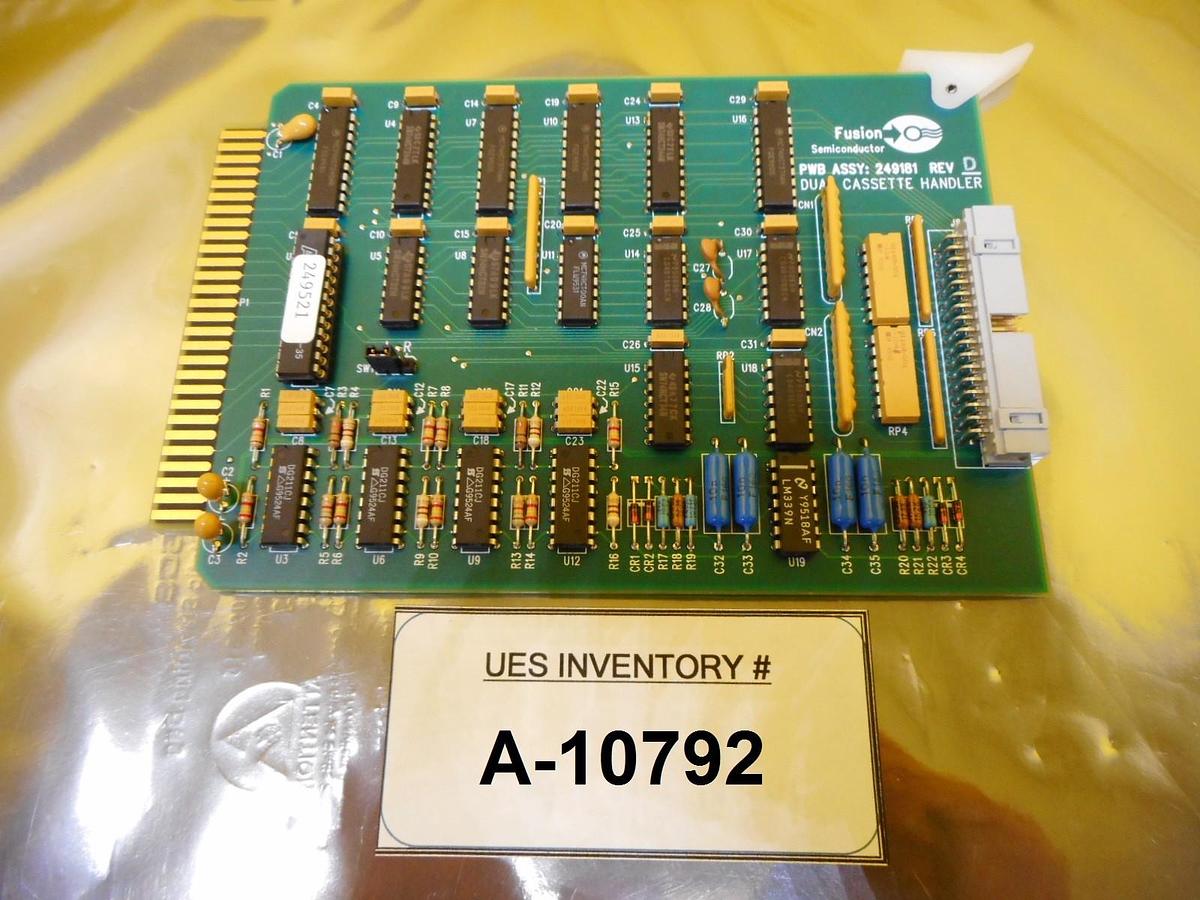 Used Fusion Semiconductor 249181 Dual Cassette Handler Card PCB Rev. D Used Working