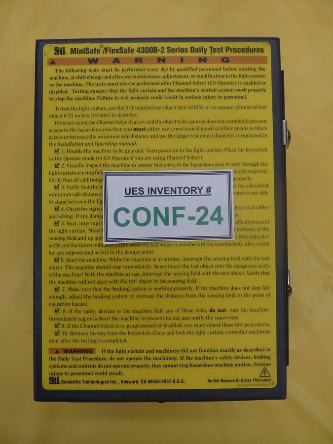Used Sti 43268-0160 Light Curtain Controller MINISAFE-B MS4316B-2 Used Working