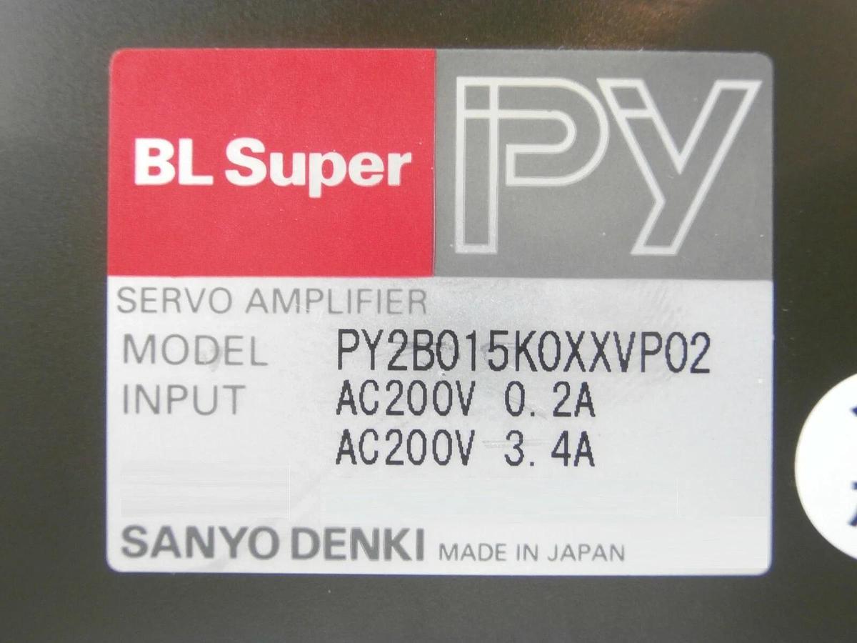 Used Sanyo Denki PY2B015K0XXVP02 Servo Drive BL Super PY Working Surplus