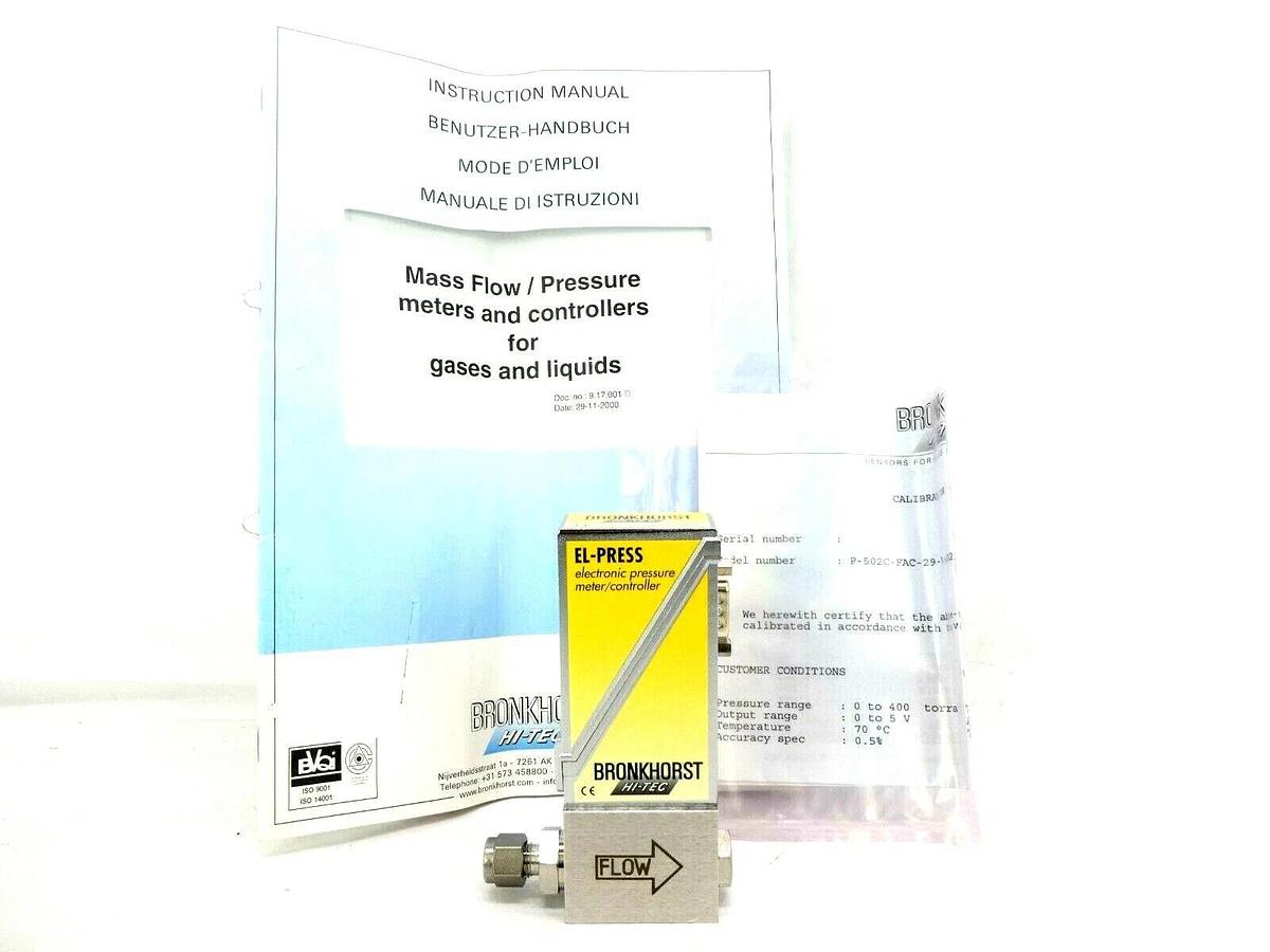 Bronkhorst P-502C-FAC-29-V-002A Pressure Controller EL-PRESS ASM 830069380 New