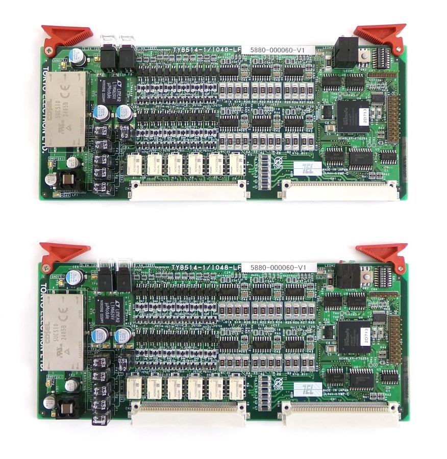 Used TEL Tokyo Electron 5880-000060-V1 PCB Card TYB514-1/IO48-LF Lot of 2 Working