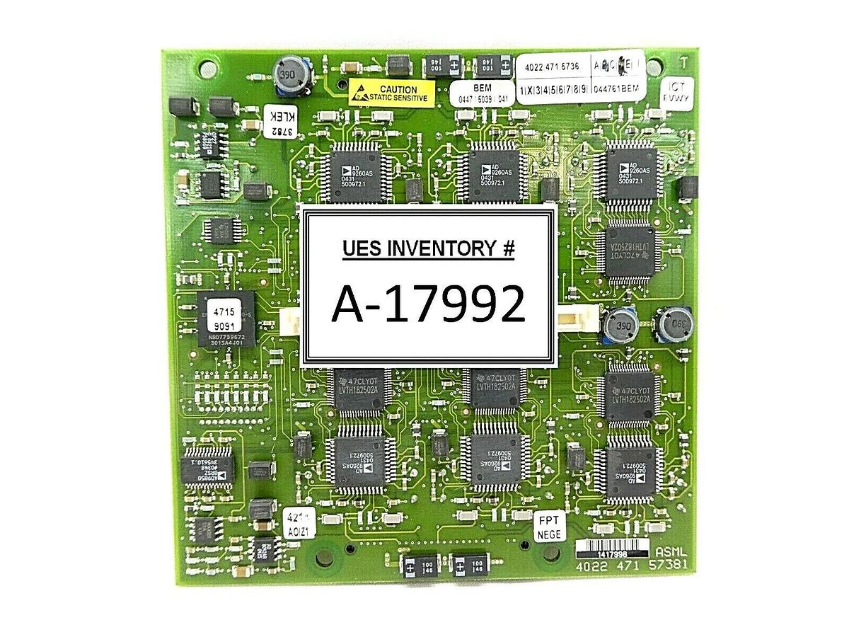 Used ASML 4022.471.6736 Integrated Circuit Board PCB AD9260AS LVTH182502A Working