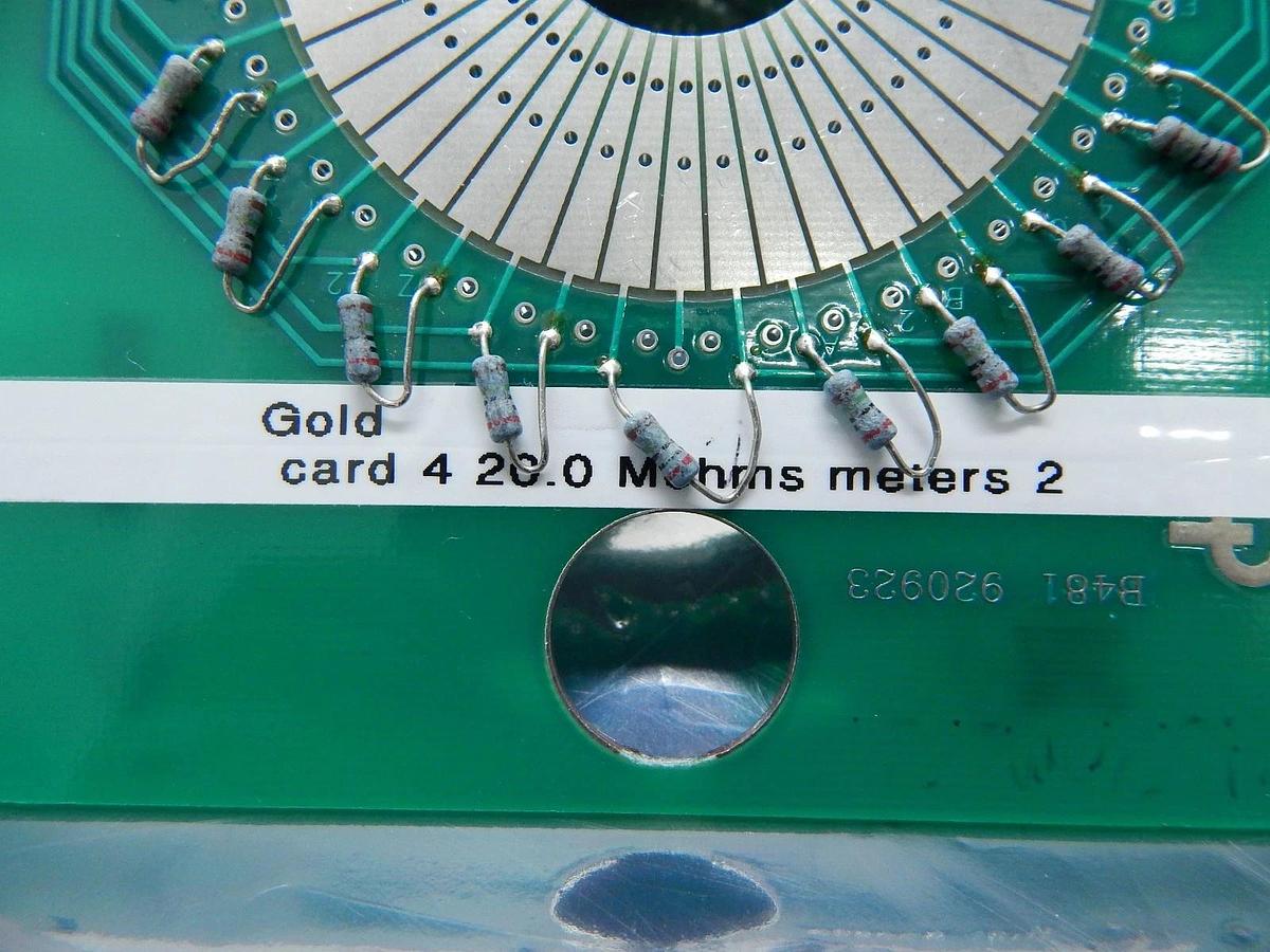 Used Alphatronics Gold Card 4 Probe Card PCB Standard B481 20.0 Mohms Meters 2 Used