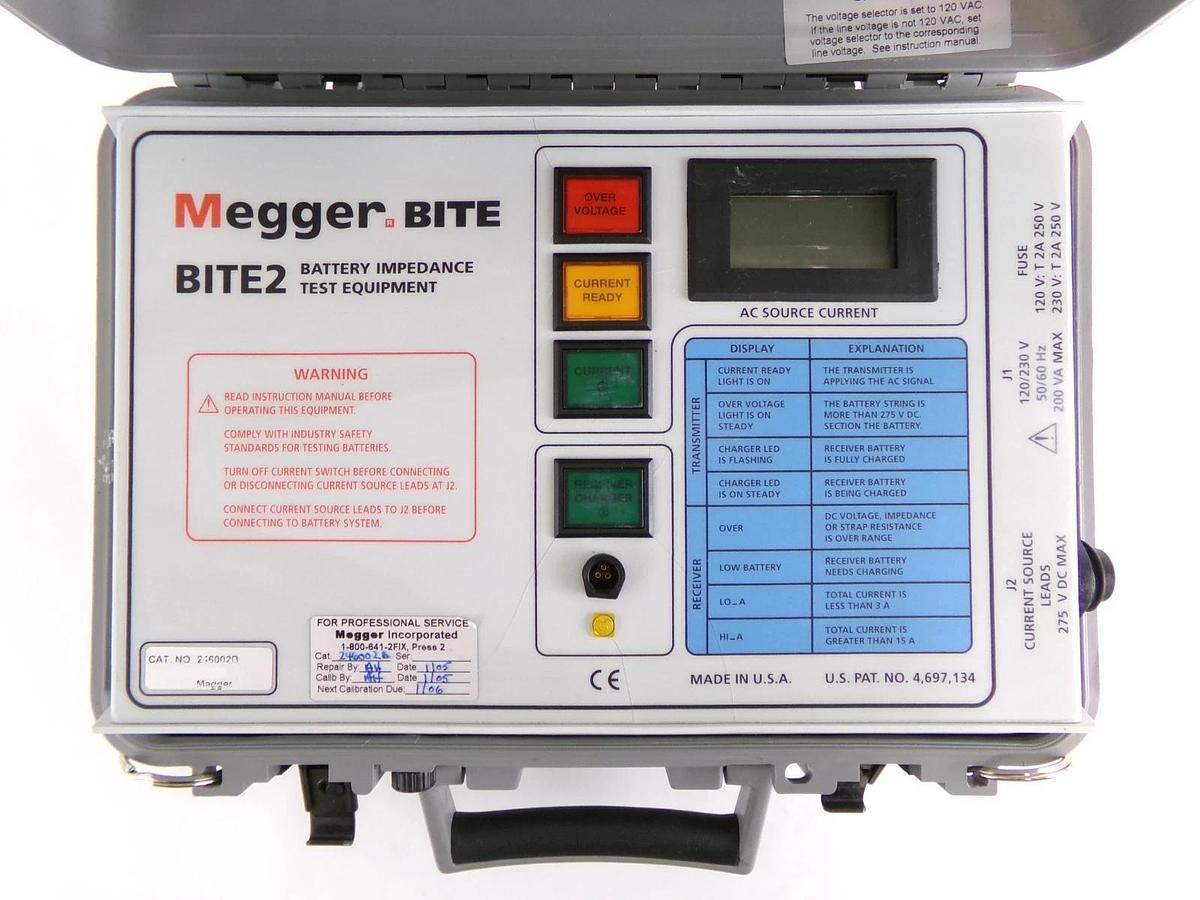 Used Megger 246002B BITE 2 Battery Impedance Test Equipment Spare Surplus