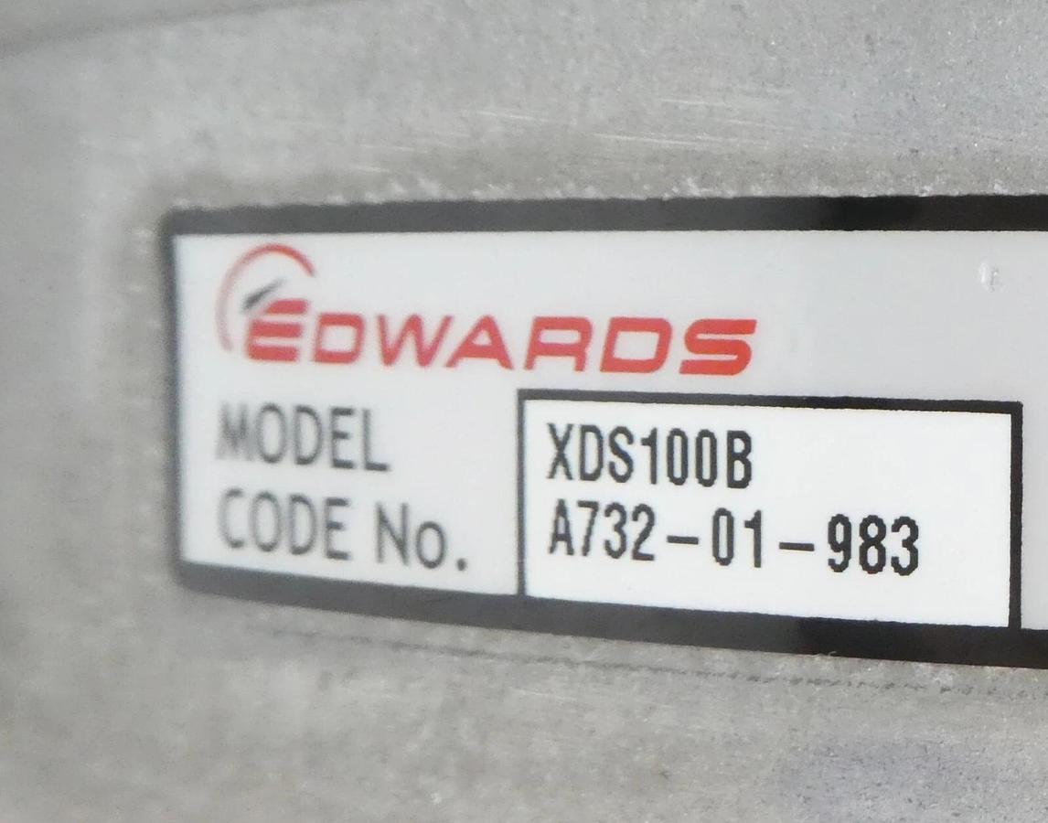 Used XDS 100B Edwards A732-01-983 Dry Scroll Vacuum Booster Pump Tested Working
