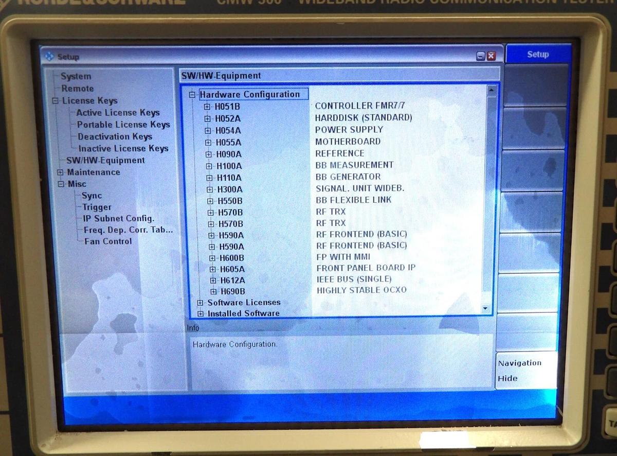 Used Rohde & Schwarz 1201.0002K50 Wideband Radio Comm CMW 500 Cracked Screen As-Is