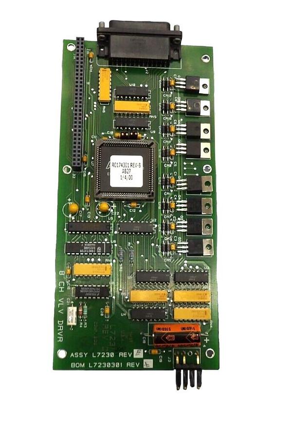 Used Varian L7231 8 Channel Valve Driver PCB Board Assembly Working Surplus